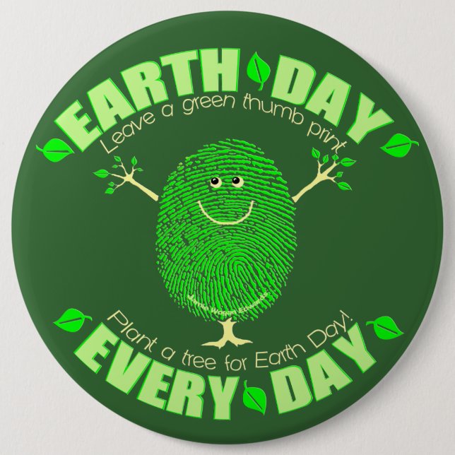 Earth Day Environmental 6 Cm Round Badge (Front)