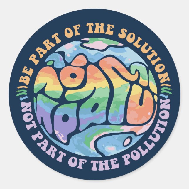 Earth Day Environmental Earth Day home Planet Classic Round Sticker (Front)