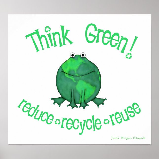 Earth Day Environmental Frog Poster (Front)