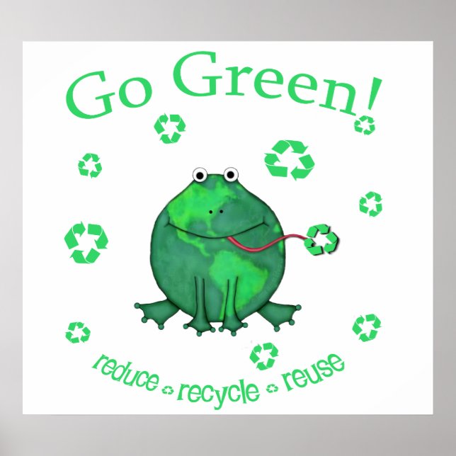Earth Day Environmental Frog Poster (Front)