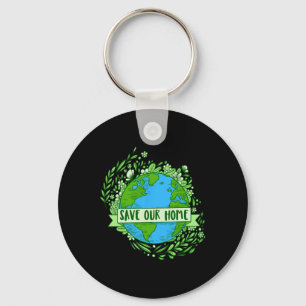 Earth Day Environmental Nature Planet Mens And Wom Key Ring