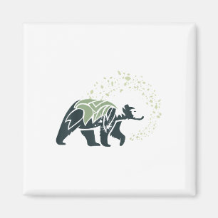 Earth Day Environmental Protection Nature Bear Sil Magnet