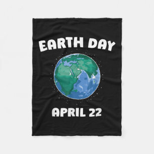 Earth Day Environmental Protection Planet World Cl Fleece Blanket