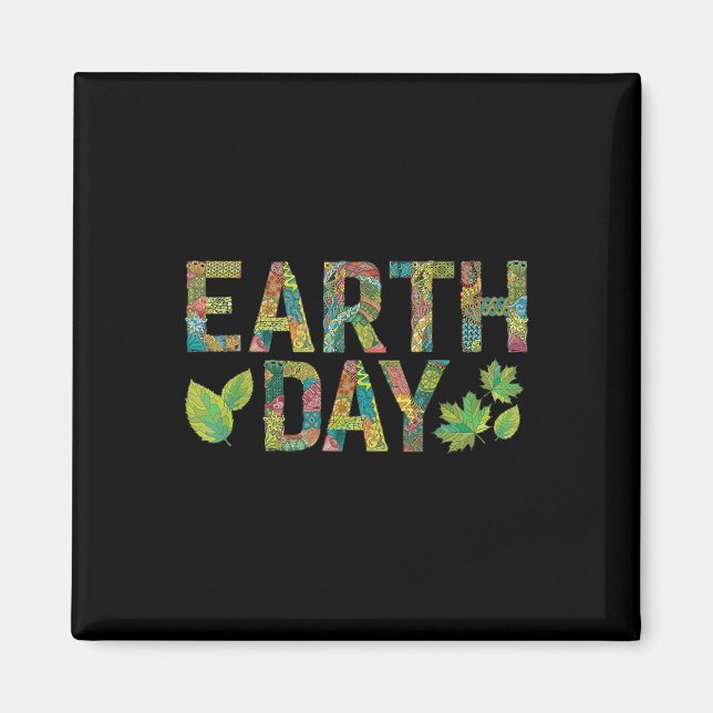 Earth Day Environmental Protection Save Tree &amp; Magnet (Front)