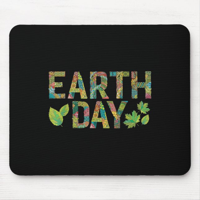 Earth Day Environmental Protection Save Tree &amp; Mouse Pad (Front)