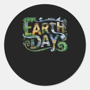 Earth Day Environmental Protection Save Tree And A Classic Round Sticker