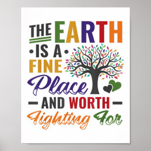 Earth Day Environmental Protection Stop Global War Poster
