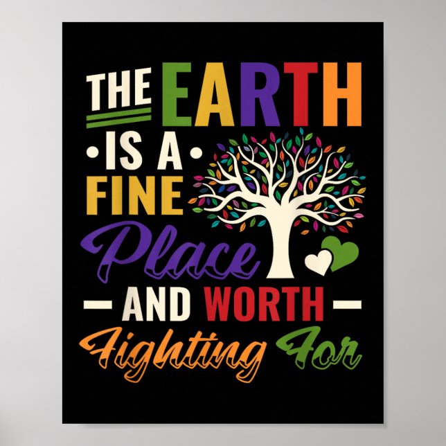 Earth Day Environmental Protection Stop Global War Poster (Front)