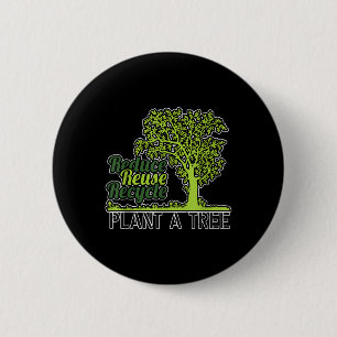 Earth Day Environmental Trees Protection Gift 6 Cm Round Badge