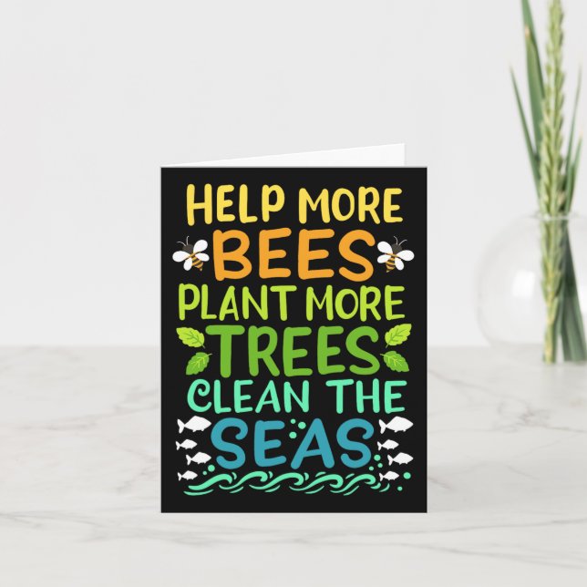 Earth Day Environmentalist  Card (Front)