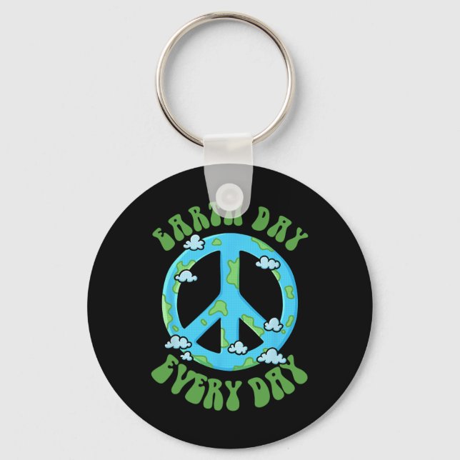 Earth Day Every Day 2  Key Ring (Front)