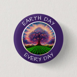 Earth Day Every Day  3 Cm Round Badge