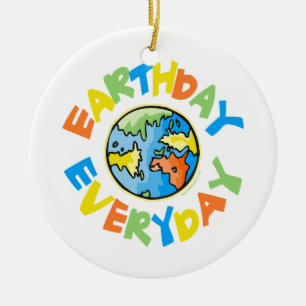 Earth Day Every Day Ceramic Tree Decoration