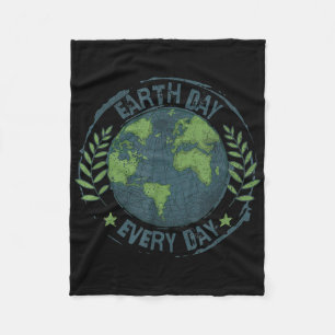 Earth Day Every Day Climate Change Environmental A Fleece Blanket