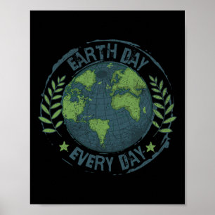 Earth Day Every Day Climate Change Environmental A Poster