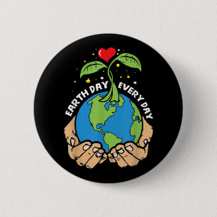 Earth Day Every Day - Climate Strike & Environ 6 Cm Round Badge