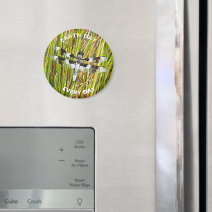 Earth Day Every Day Common Whitetail Dragonfly Magnet