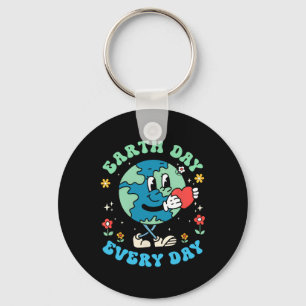 Earth Day Every Day Cute Planet Happy Earth Day Wo Key Ring