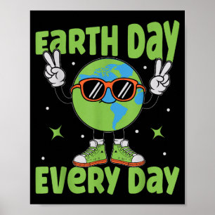 Earth day every day cute planet peace sign
