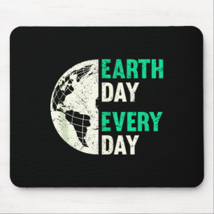 Earth day every day distressed globe environment mouse pad