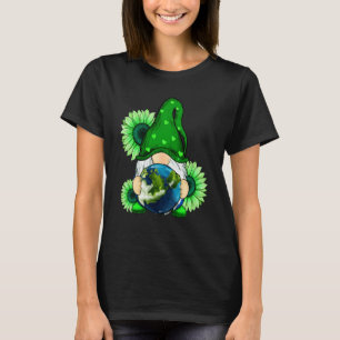 Earth Day Every Day Gnome Planet Sunflower Teacher T-Shirt