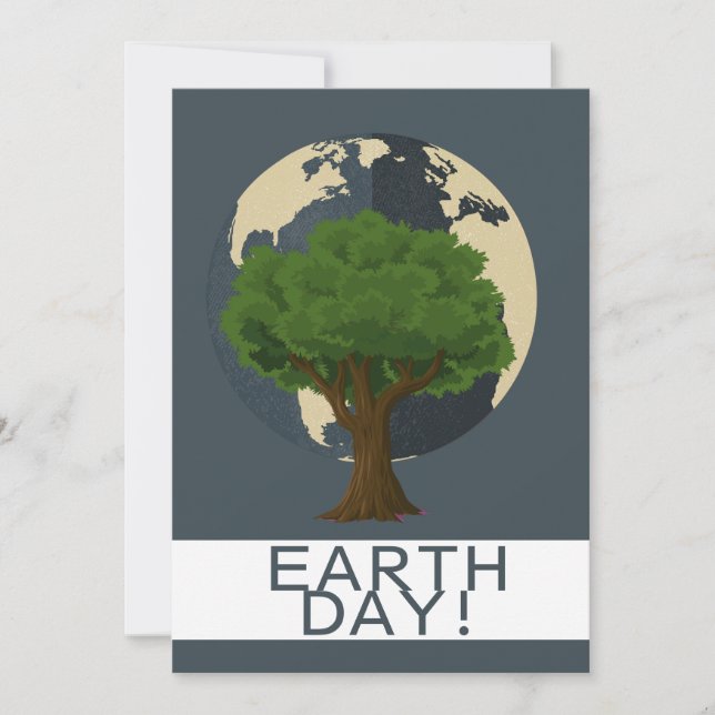 earth day every day, go green, Save Our Planet Holiday Card (Front)