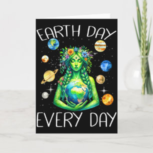 Earth Day Every Day Hippie Nature Gaia Greek Godde Card