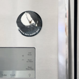 Earth Day Every Day Horned Puffin Photo Magnet