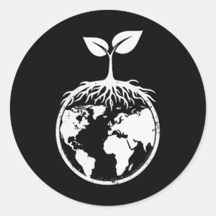 Earth Day Every Day Plant More Trees Save Our Clim Classic Round Sticker