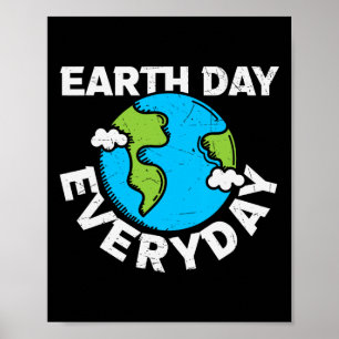 Earth Day Every Day Rainbow Make The Earth Green A Poster