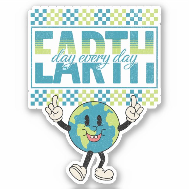 Earth Day every day retro style design (Front)