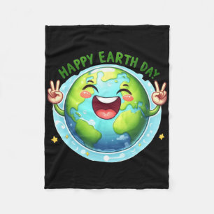 Earth Day Every Day Retro Vintage Men Women Kids N Fleece Blanket