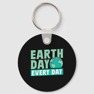 Earth Day Every Day Save Nature Conservation Envir Key Ring