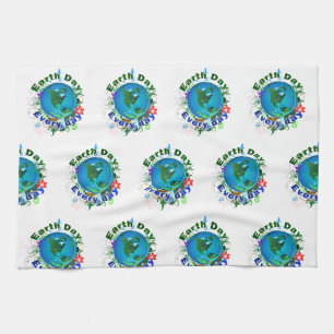 Earth Day Every Day Tea Towel