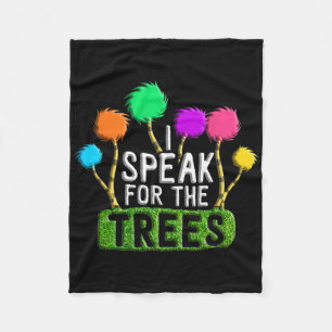 Earth Day Every Day Trees Make The Earth Green Aga Fleece Blanket