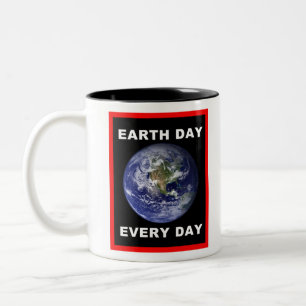Earth Day Every Day Two-Tone Coffee Mug