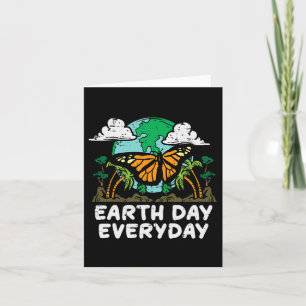 Earth Day Everyday Butterfly Cute Environment Men Card