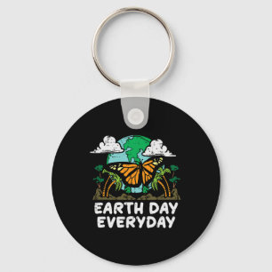 Earth Day Everyday Butterfly Cute Environment Men Key Ring