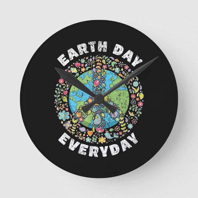Earth Day Everyday Earth Day Round Clock (Front)