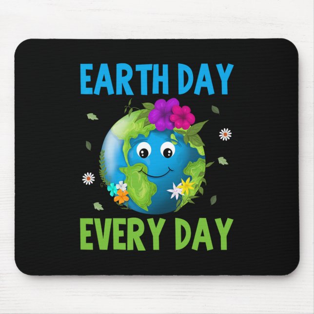 Earth Day Everyday Environment Conservation Cute E Mouse Pad (Front)