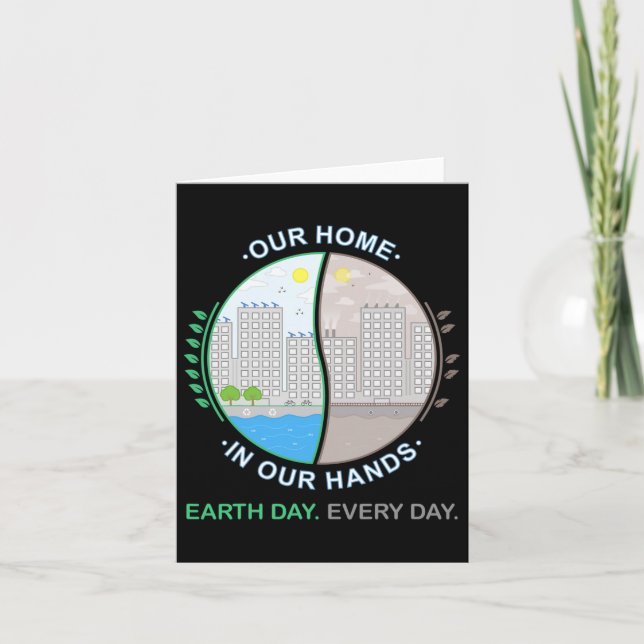 Earth Day Everyday Environmental Awareness  Card (Front)