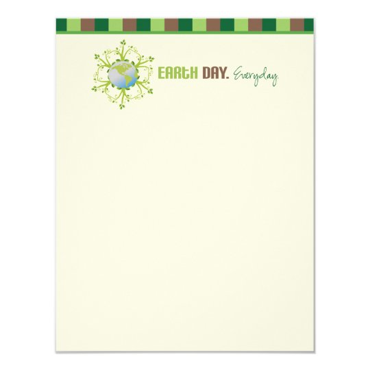 "Earth Day. Everyday." Flat Note Cards