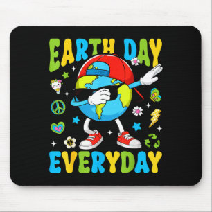 Earth Day Everyday Funny Dabbing Planet Toddler Ki Mouse Pad