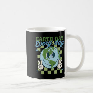 Earth day everyday funny hippie planet anniversary coffee mug