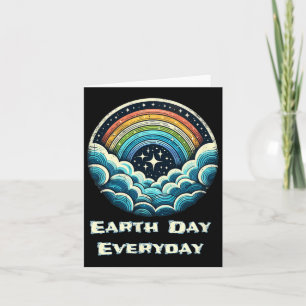 Earth Day Everyday Globe Rainbow Earth Day Awarene Card