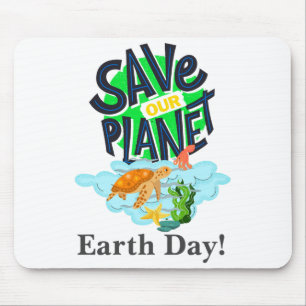 Earth Day Everyday Go Green Save Our Planet Post T Mouse Pad