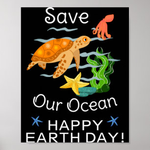 Earth Day Everyday Go Green Save Our Planet T Shir Poster