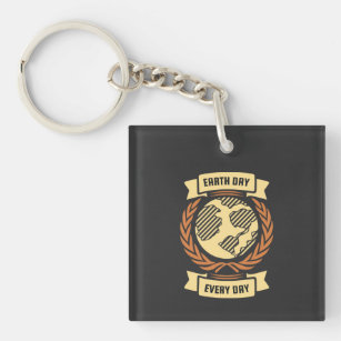 Earth Day Everyday  Key Ring