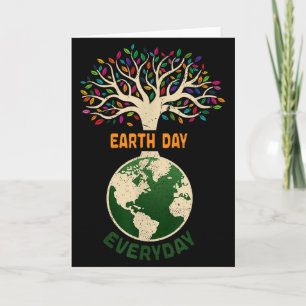 Earth Day Everyday Planet Anniversary Nature Tree Card