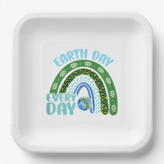 Earth Day Everyday Protect Our Planet Paper Plate